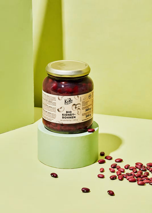 Organic Kidney Beans (in glass jar) 240 g