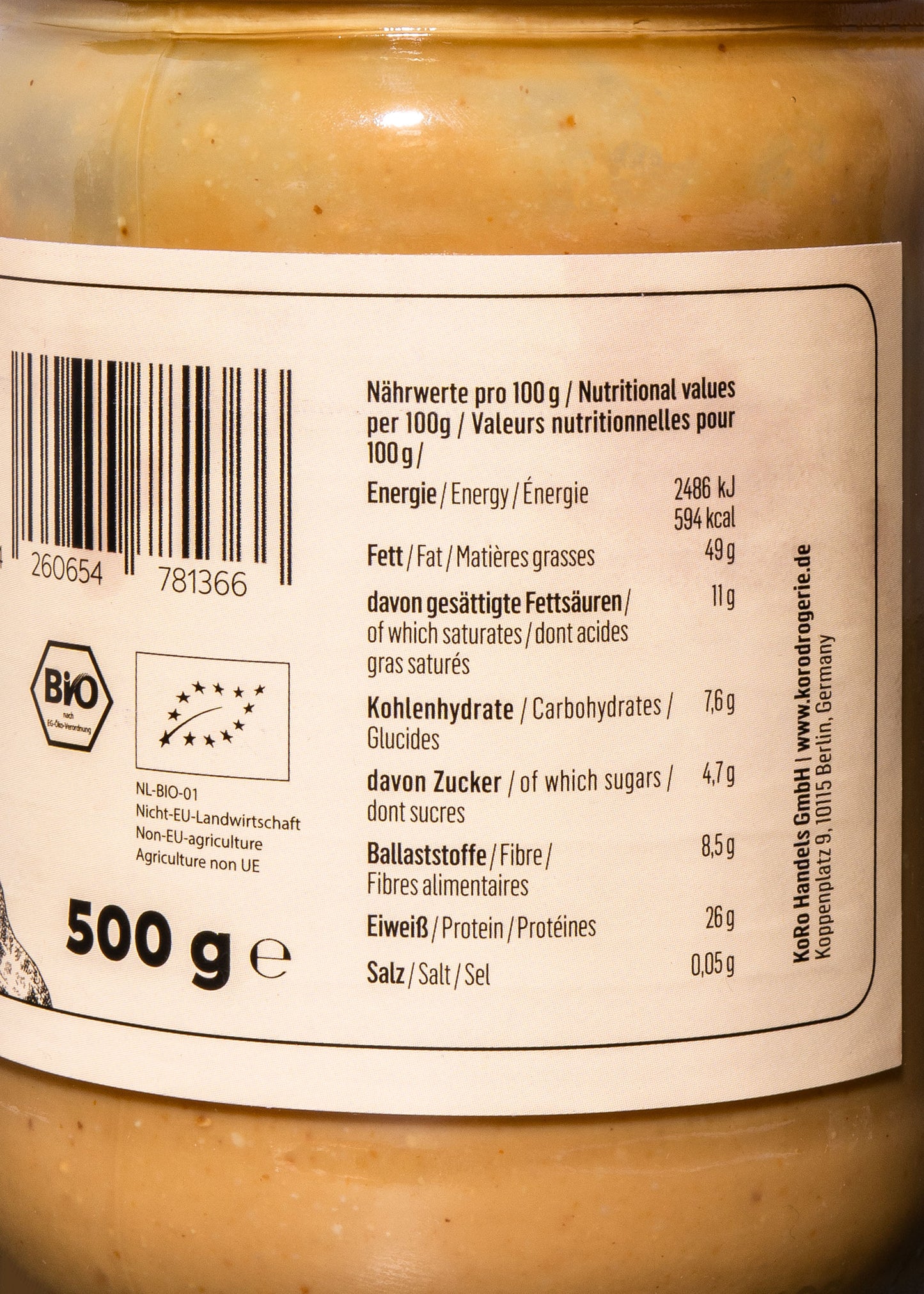 Organic Peanut Butter (Smooth) 500 g