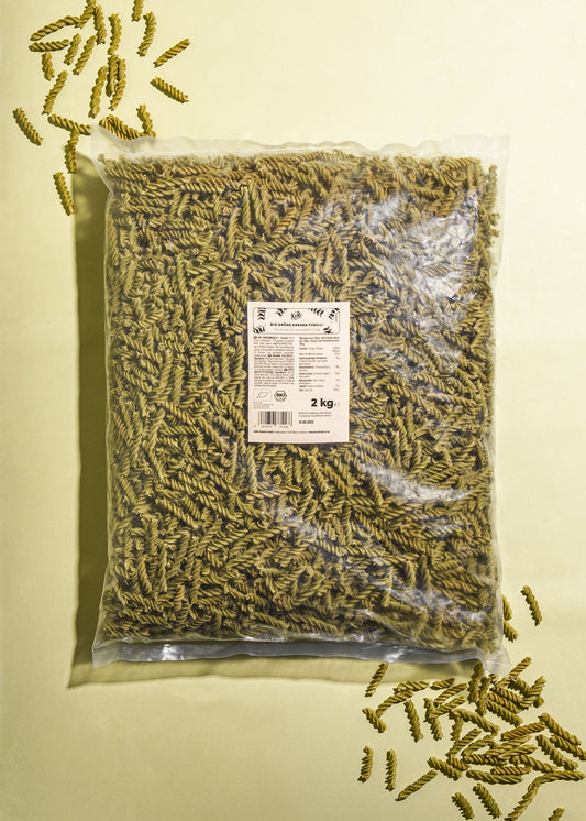 Organic Green Pea Fusilli 2 kg