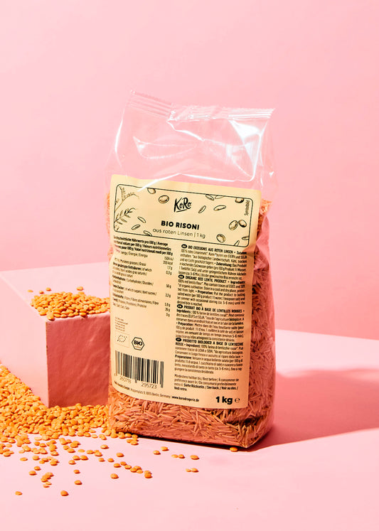 Organic lentil flour risoni
